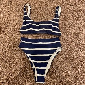Bikini from Aerie, blue and white, top is size Medium and bottoms are Small